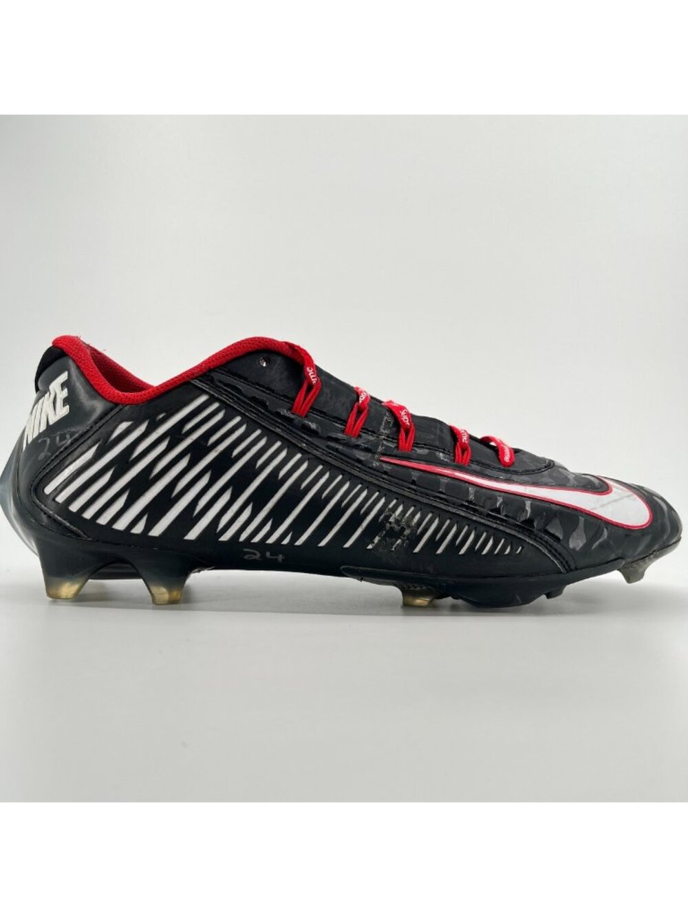 Nike Vapor Edge 360 VC Mens Size 13 Black Red Sample Promo Football Cleats